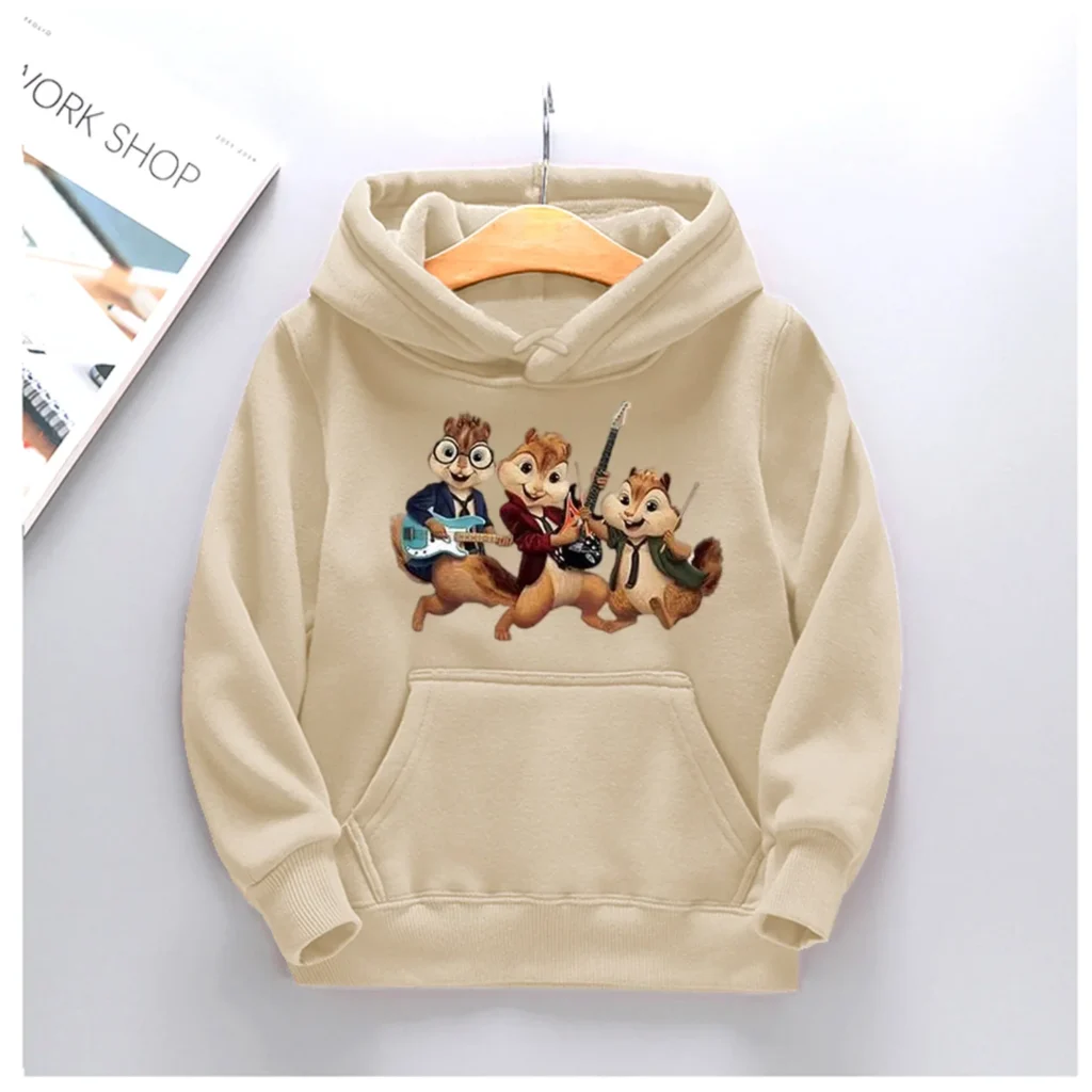 kf S80f6f5d9c49f4b51aeb9546430783315I Fashion Kids Alvin and the Chipmunks Autumn Spring Pullover Hooded Sweater Boys Girls Chilren Casual Cute - Alvin And The Chipmunks Merch