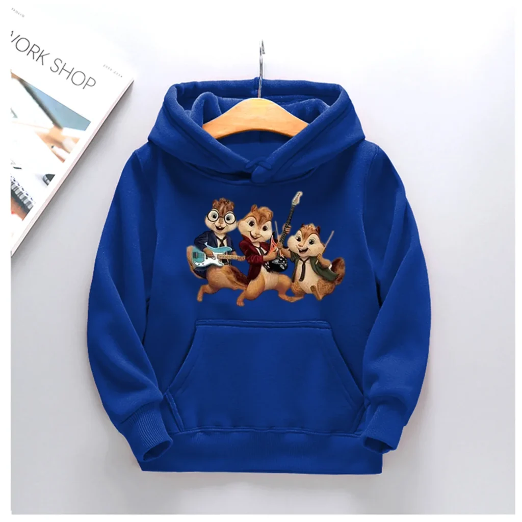 kf Sa3701aab9acd4d028bc574ba2282e5caH Fashion Kids Alvin and the Chipmunks Autumn Spring Pullover Hooded Sweater Boys Girls Chilren Casual Cute - Alvin And The Chipmunks Merch