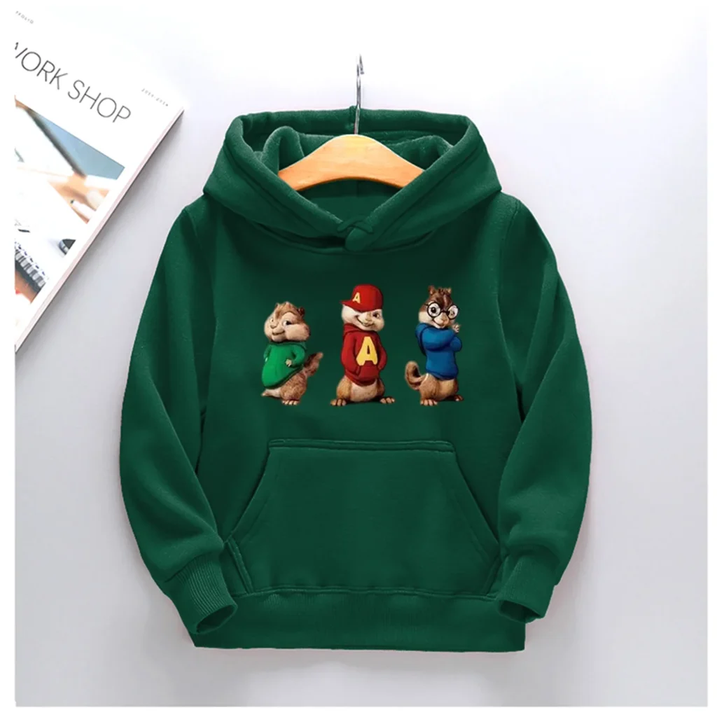 kf Sce3f3869486c4b98889f87d43b68392d7 Hot Sold Kids Alvin and the Chipmunks Autumn Spring Pullover Hooded Sweater Boys Girls Chilren Casual - Alvin And The Chipmunks Merch